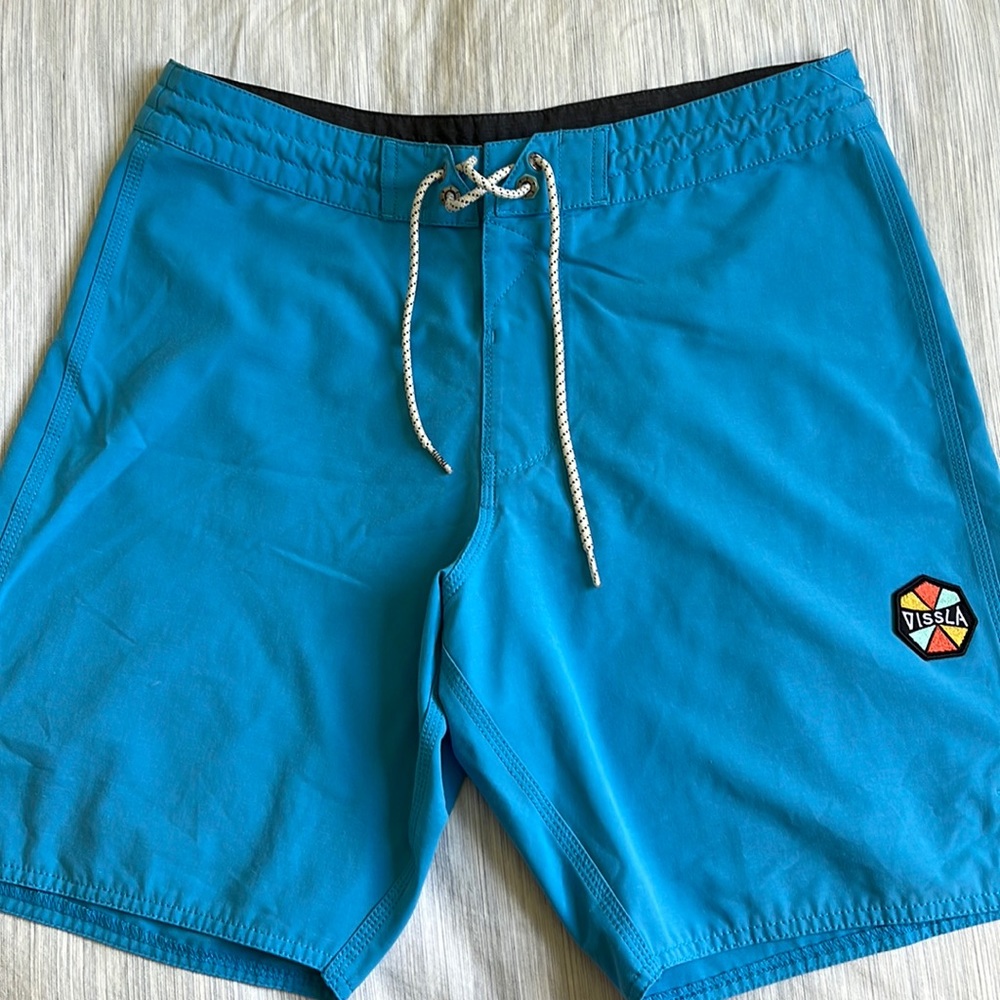 Lightly worn Vissla size 32 solid set board shorts